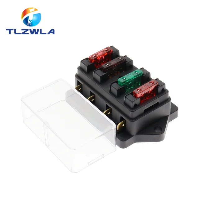 Boîte à fusibles de voiture 4/6/8/12 voies, porte-fusible de voiture, boîte  à fusibles à lame automatique de camion avec 4/6/8/12 fusibles pour circuit  standard ATO 12V 24V - AliExpress