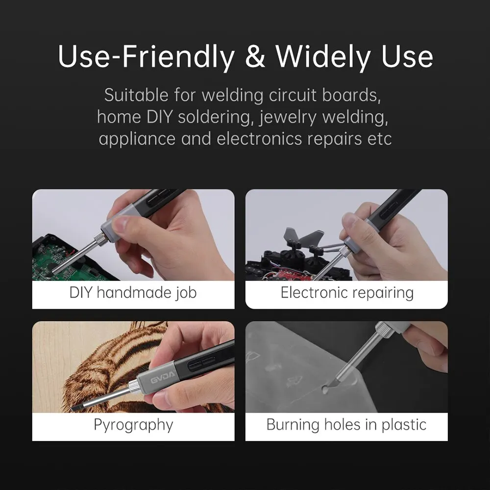 Soldering Iron Kit GVDA Smart Electric Soldering Iron 65W Adjustable Constant Temperature Portable
