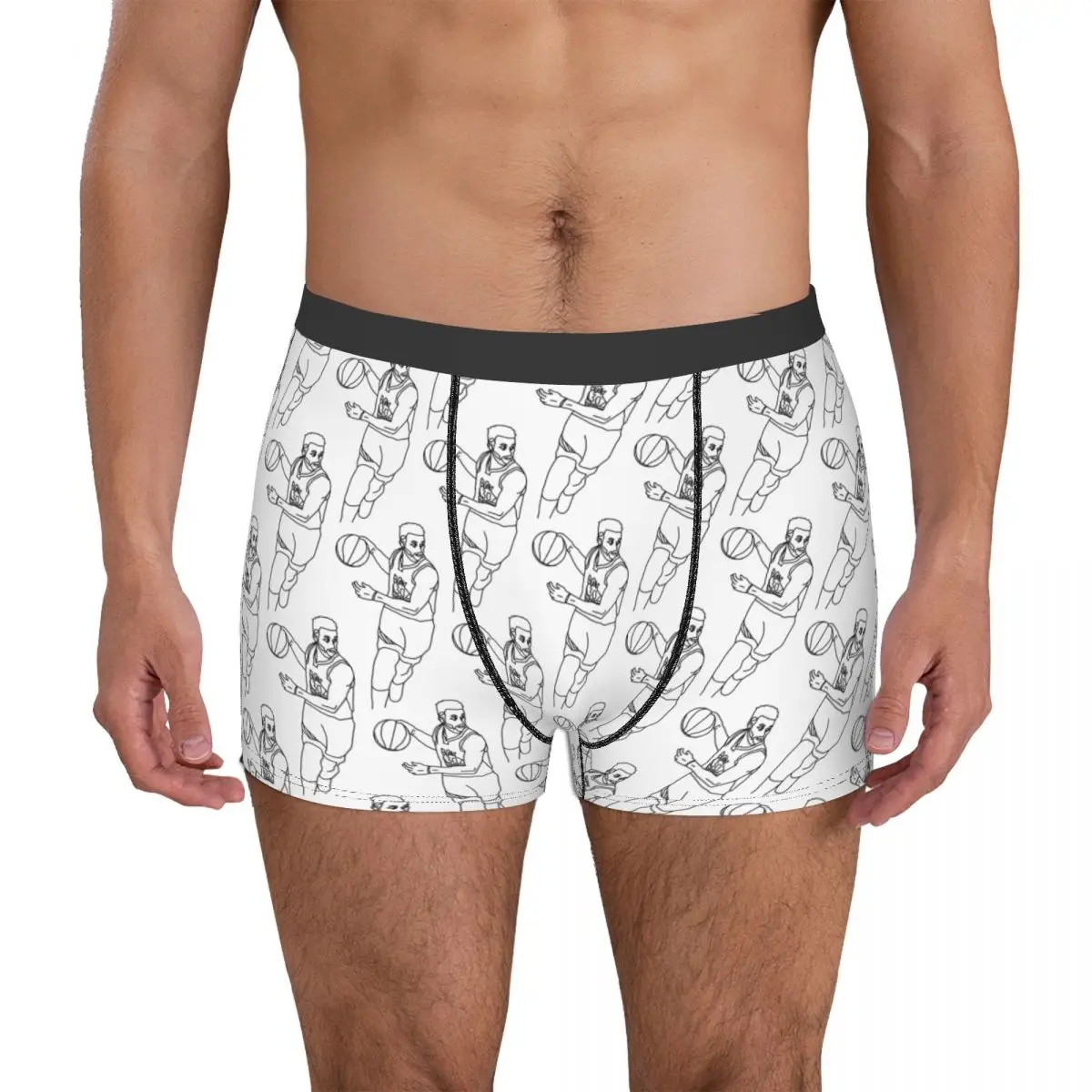 

Exotic Men's Boxer Briefs Stephens And Currys Mengshen Mengku Basketball Skivvy Four Seasons Wearable Creative Funny Novelty