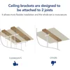 3x6 Overhead Garage Storage Adjustable Ceiling Rack 72" Length x 36" Width x 40" Height (Black) 6