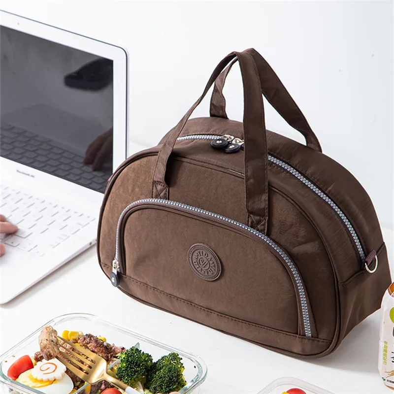 Women Thicken Thermal Lunch Box Bag for School Travel Work High Capacity Picnic Bento Insulated Cooler Food Case Storage Bags