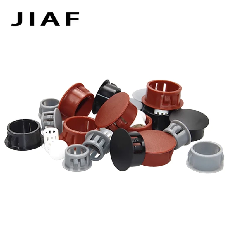 hole plug 10PCS Plastic Plugs Snap-on Hole Black Screw Hole Cap Plug Fastener Cover Locking Plugs White Plastic Plug for Cabinet Furniture