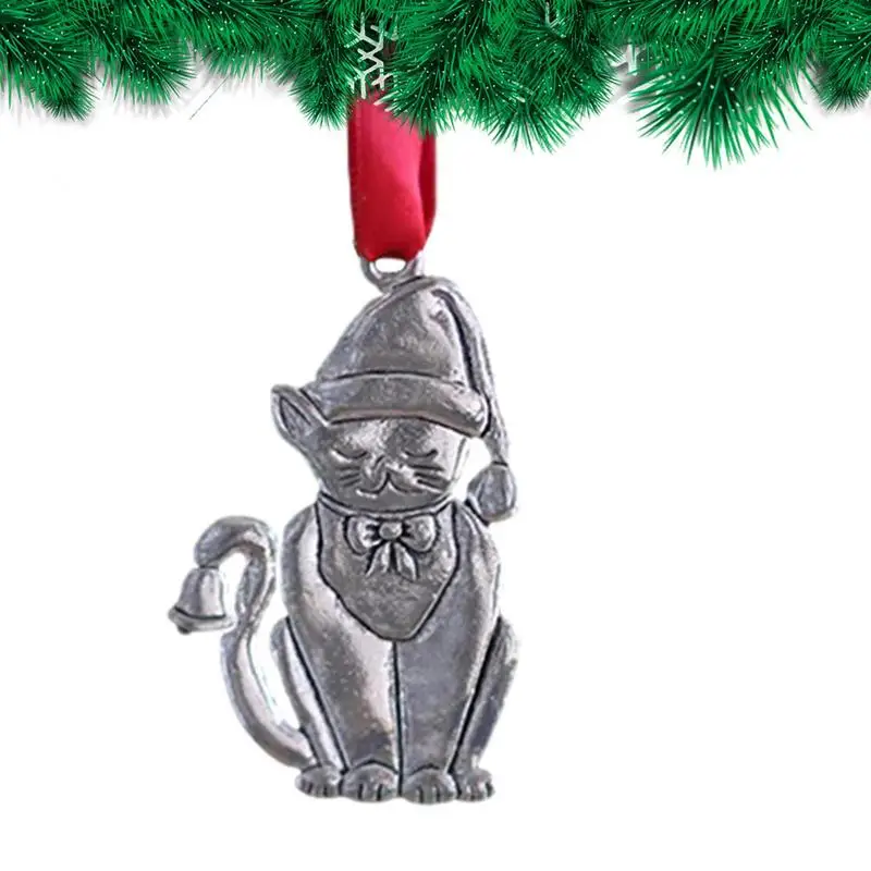 

Solid Pewter Christmas Tree Ornament Metal Double-Sided Printing Holiday Decoration Unique Gift For Christmas Festive Decor
