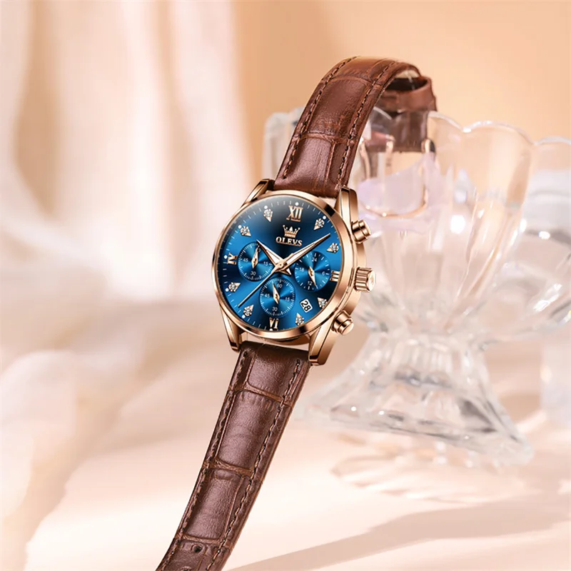 2024 New OLEVS Top Brand Lovers' Quartz Men Watch Women Valentine Gift Clock Watches Ladies Waterproof Wristwatch Reloj