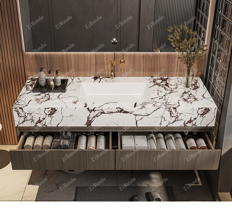 #Integrated basin bathroom cabinet combination bathroom washbasin hand washbasin