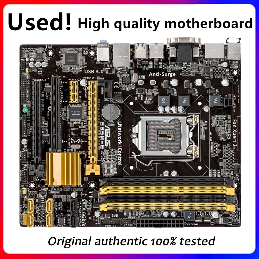 

For Asus B85M-E Desktop Motherboard B85 LGA 1150 For Core i7 i5 i3 SATA3 USB3.0 Original Used Mainboard