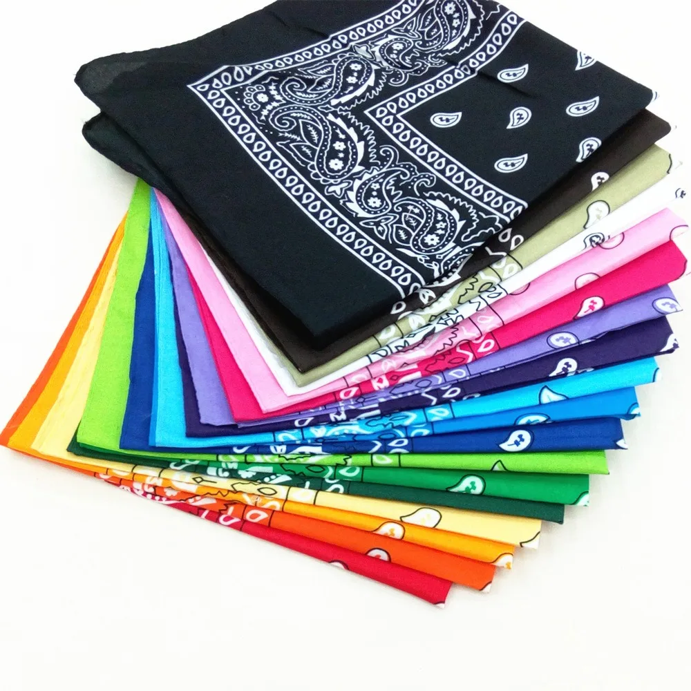 Fashion Bandana Kerchief Head Square Scarves Print Handkerchief for Woman Man Hair Band Neck Scarf