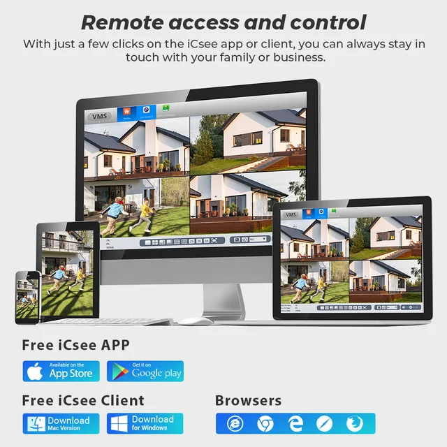 Cms Client Yoo See App Devoccvo 8CH 8MP Analog Camera Outdoor CCTV