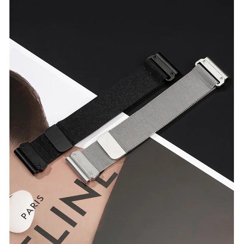 Enhanced Quick Release Milanese Magnetic Strap, Available in 26mm, 22mm, and 20mm Sizes
