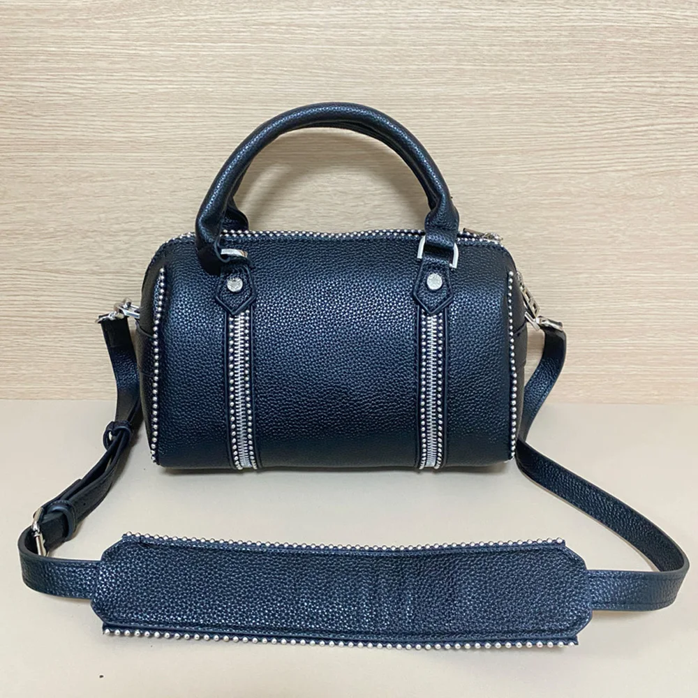 2025 nouveau sac à bandoulière pour femmes à la mode Zadigent noir Rivet rétro sac à bandoulière Design de luxe décontracté dames sac à main - AliExpress
