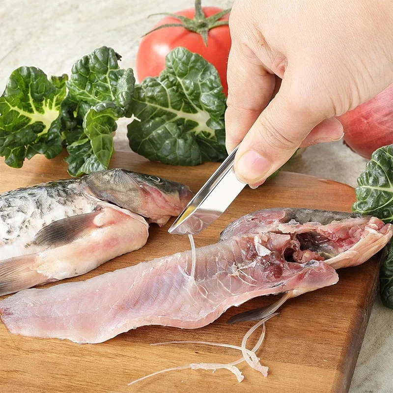 Tweezers Fish Thorn Pig Hair Removal Tools Stainless Steel Pliers Flat Mouth Diagonal Kitchen Food Tools Seafood Clip fish bone tweezers kitchen tweezers