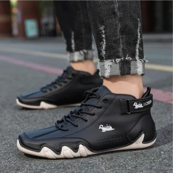 أحذية رجالية فاخرة عارية التمهيد المألوف Avant Garde تصميم عالي الجودة أحذية مشي خفيفة الوزن الاتجاه نمط الشارع أحذية رجالية كاجوال 6