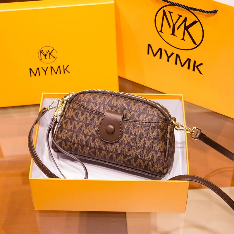 

Женская сумка через плечо MYMK, модная сумка с карманом для сотового телефона, сумка на плечо с откидной крышкой, водонепроницаемая сумка из мягкой кожи