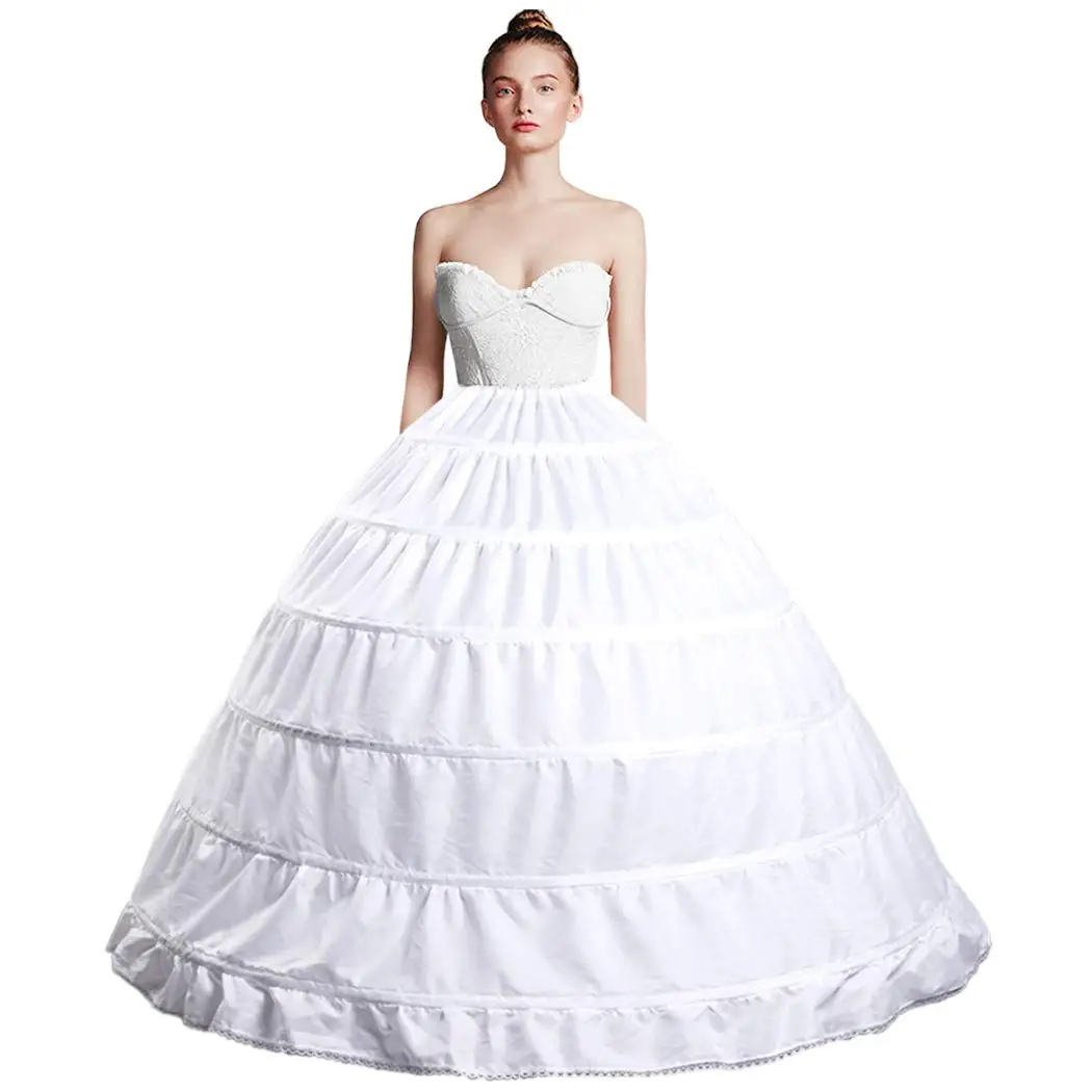 

6 Hoop Skirt Ball Gown Petticoat Underskirt Slip for Wedding Dress