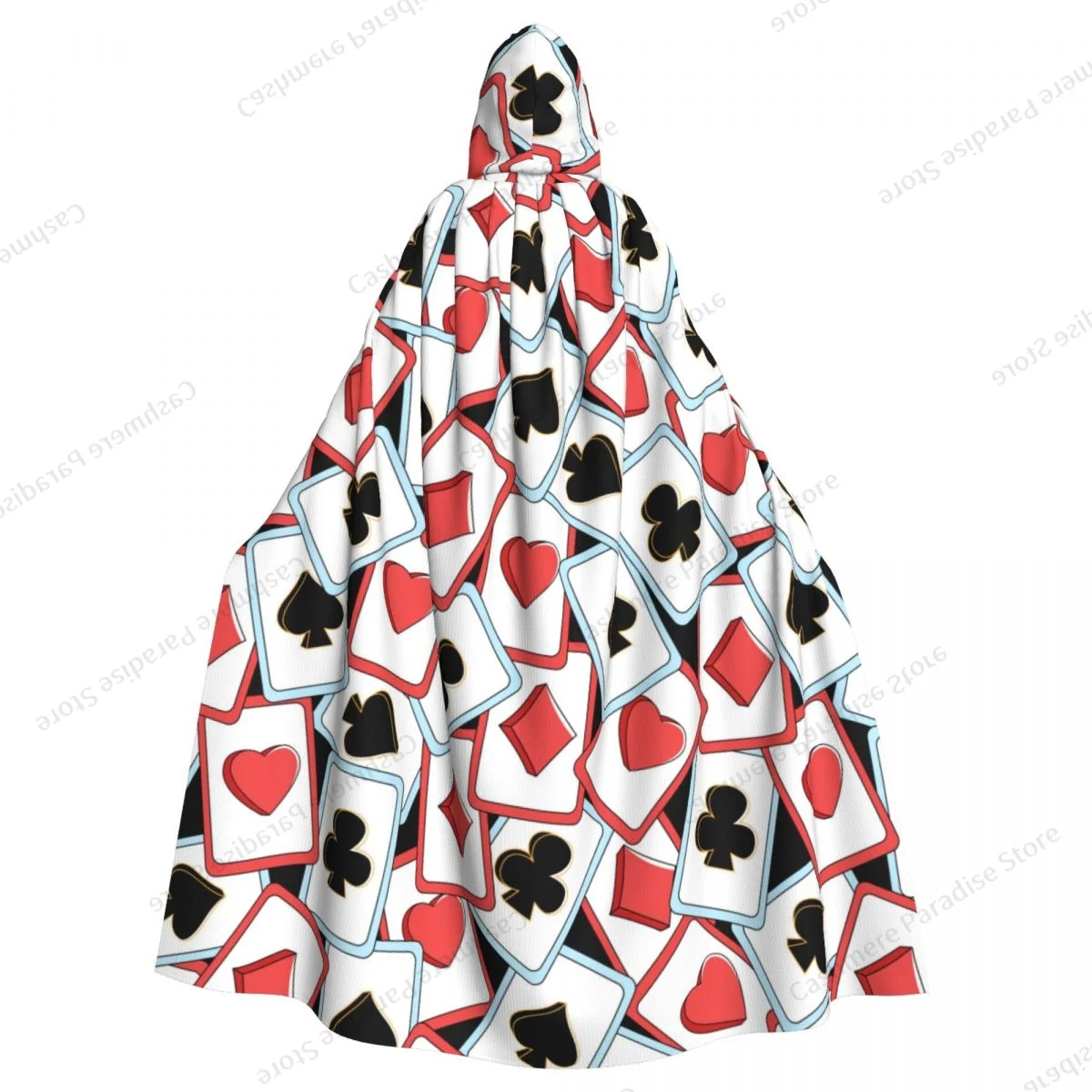 

Poker Cards Adult Cloak Cape Hooded Medieval Costume Witch Wicca Vampire Elf Purim Carnival Party