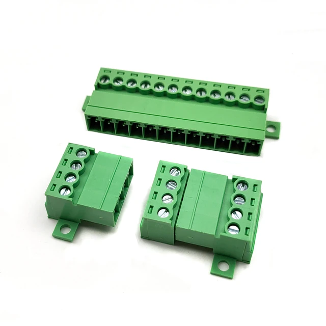 5 ชุด Solderless Docking ประเภท 15EDG 3.81 มม.ขั้วต่อสกรู PCB Plug-in ประเภท 15EDGRKC 3.81 สีเขียว Terminal BLOCK 1