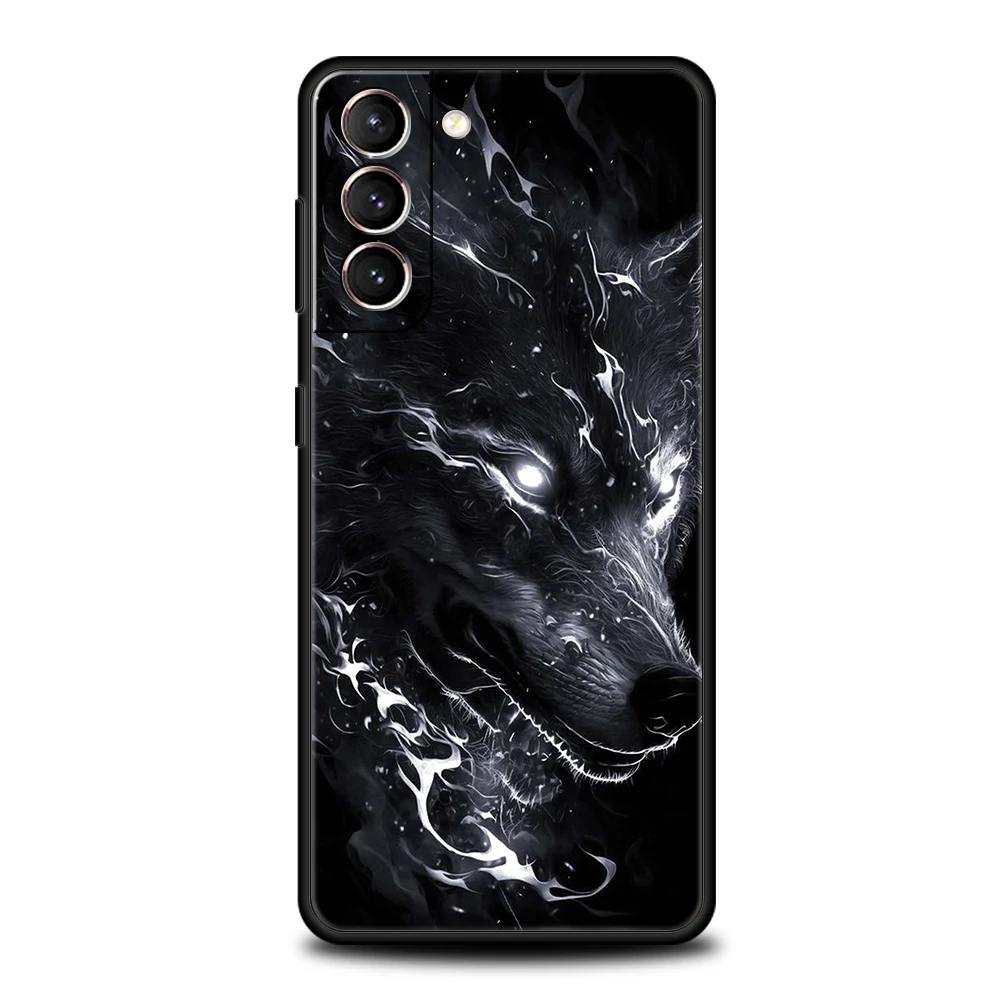 Moon Roaring Wolf Silicone Phone Case