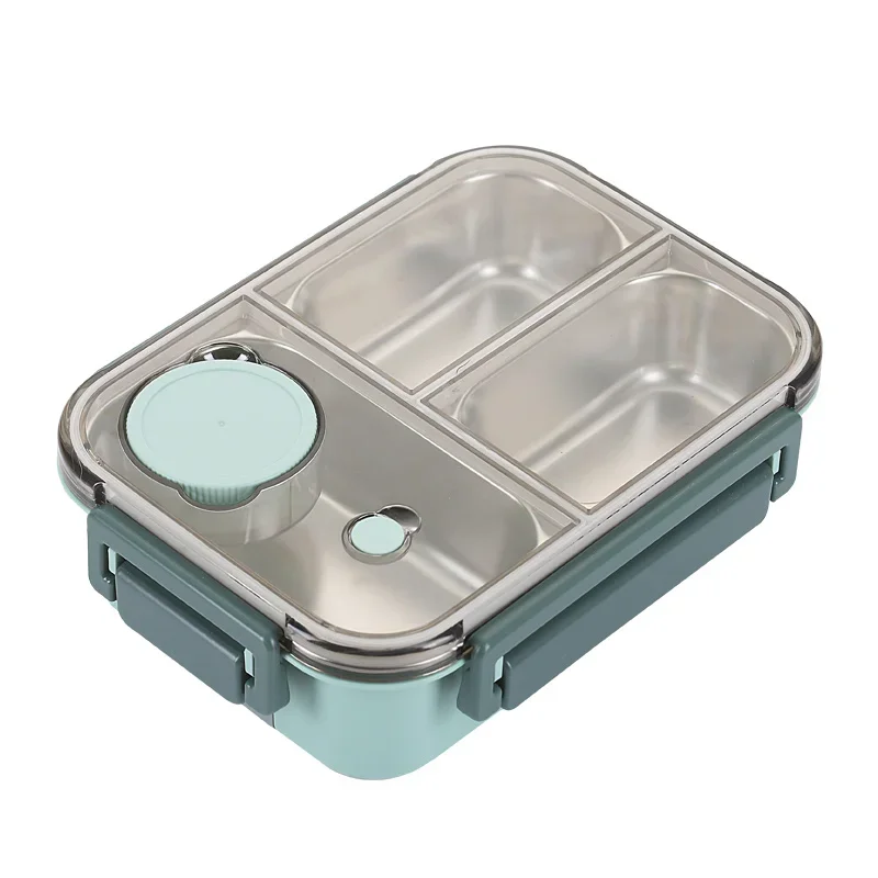 Stainless Steel Portable Divided Lunch Box for Adults Kids