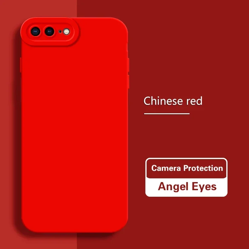 Angel Eyes Soft Square Matte Back Cover - Liquid Silicone Phone Case