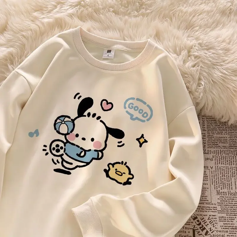 さらに100円引き◆WAI KEI◆pochacco archive sweatshirt Sanrio Kawaii Pochacco Sweatshirt Children Cartoon Cute