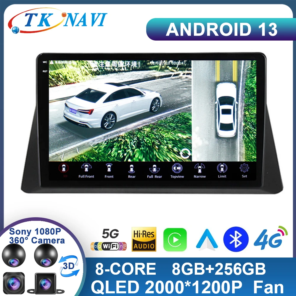 

10'' 2 DIN Android 13 Car Radio For Honda Accord 8 2008 - 2013 DSP Navigation GPS Carplay Multimedia Player Auto QLED WIFI 2K BT
