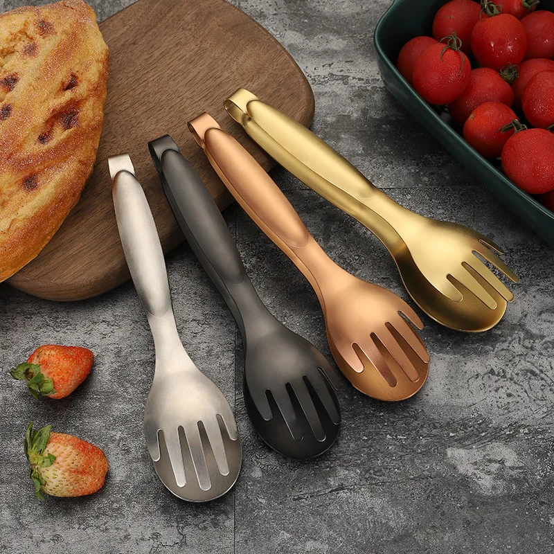 Stainless Steel Food Tongs 1~5pcs Buffet Food Kitchen Utensils BBQ Clips