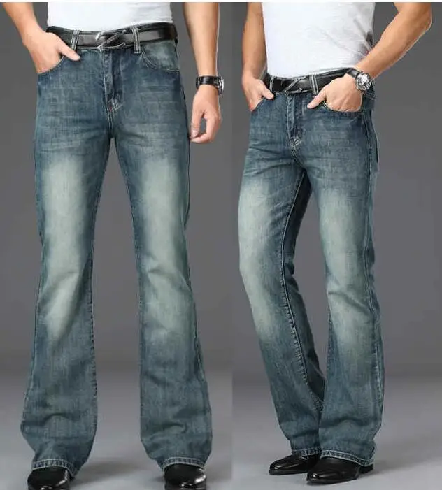 Men's Flared Jeans Designer Classic Multiple Styles Size 28-40 1