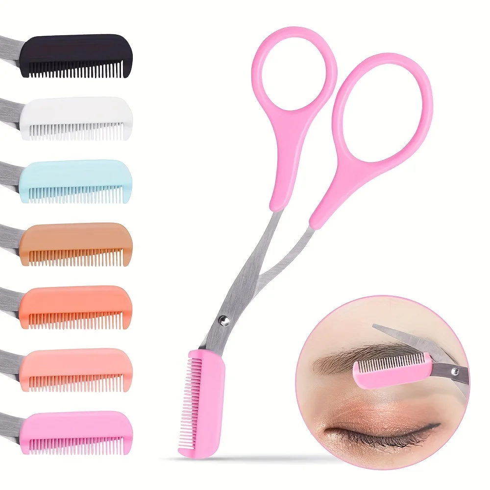 Eyebrow Trimmer Set Precision Stainless Steel Multifounction Comb Hair Removal Pro Grooming Shaping