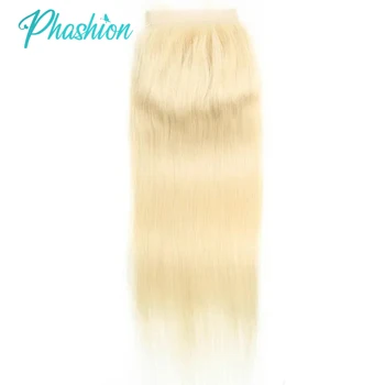 Phashion Blonde 5x5 Lace Closure 613 Straight 13x4 Lace Frontal Only Swiss Transparent Pre Plucked Brazilian Remy Human Hair 1