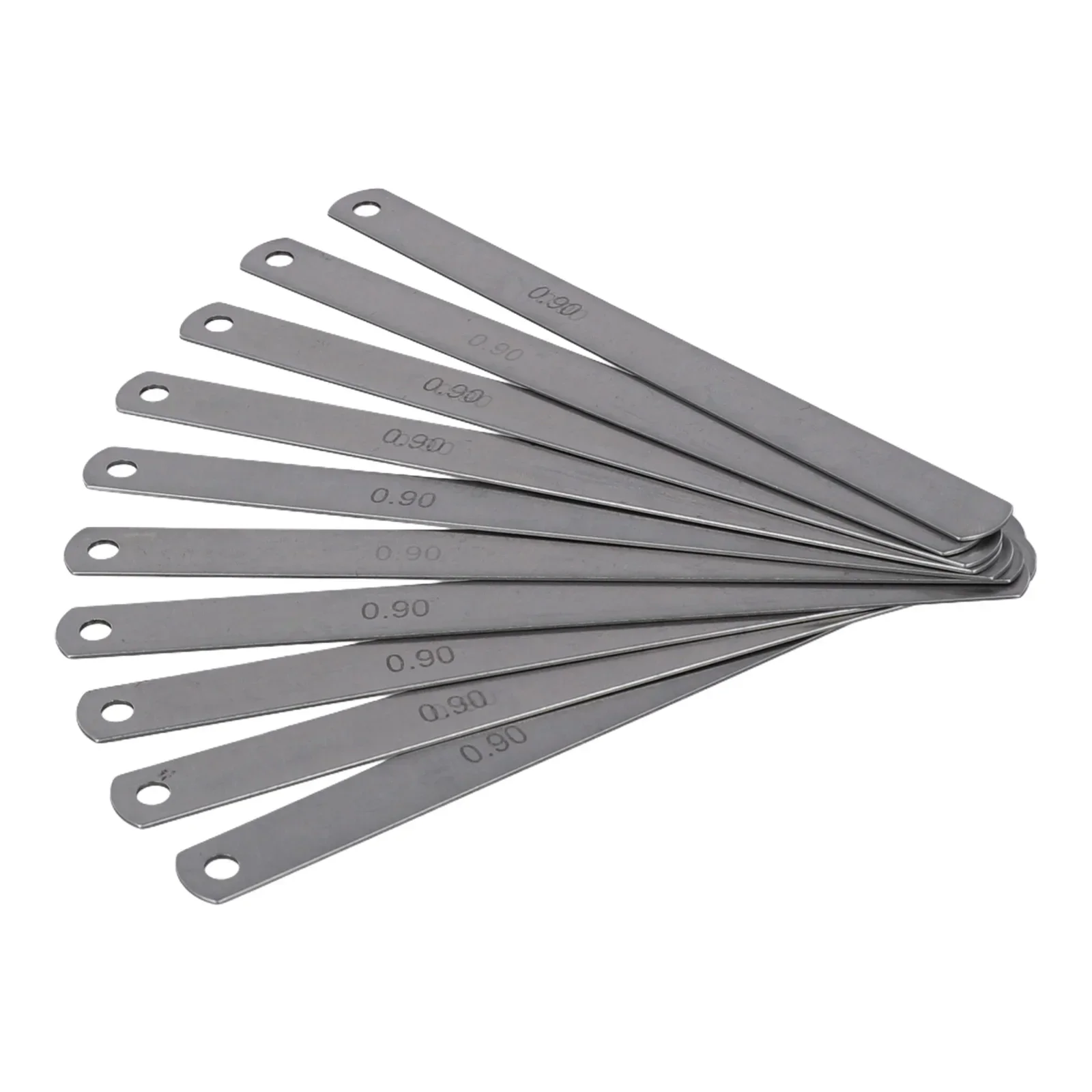 10 Blades Metric Steel Feeler Gauge 0.9mm Thickness Filler Gauge Offset Valves For Measuring Valve Clearances Guitar Setup