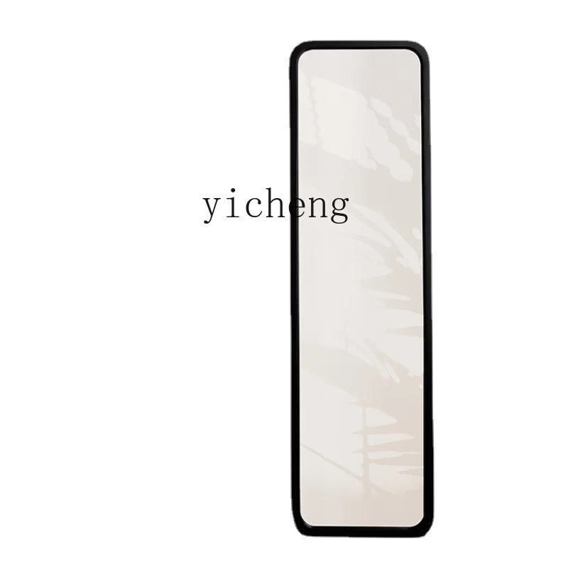

Tqh Black Solid Wood Full-Length Mirror Home Dressing Bedroom Floor Mirror