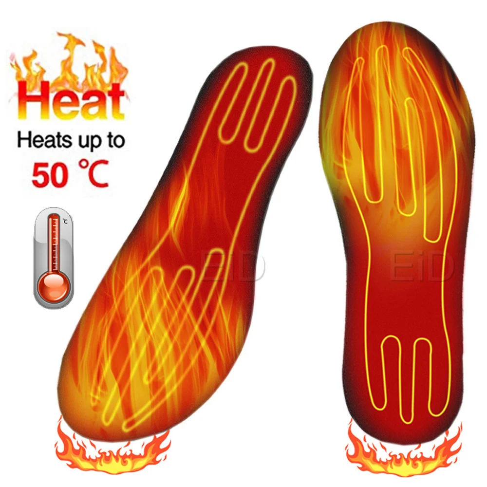 USB Elektrische Erhitzt Schuh Einlegesohle Winter Warme Frauen Fuß Pad Waschbar Thermische Männer Boot Mat Unisex Heizung Schuh Einlegesohlen – Detail 16