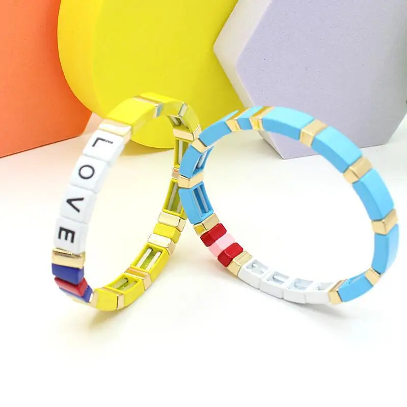 LOVE Color Block Friendship Bracelet