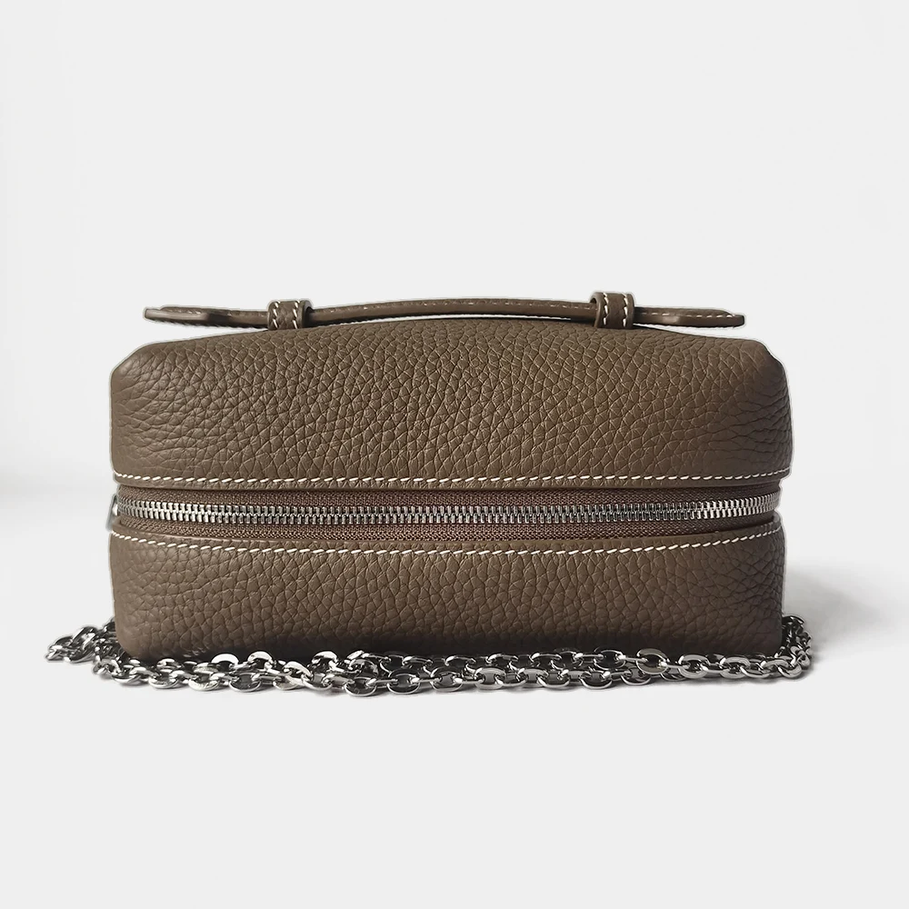Kosmetiktasche aus echtem Leder, tragbarer Reise-Organizer, Make-up-Tasche für Telefon, Toilettenartikel, Aufbewahrung, Rindsleder, Make-up-Tasche für Damen – Detail 5