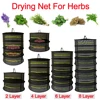2-8 Layers Drying Net For Herbs Fish Hanging Basket Folding Dry Rack Herb Vegetable Dryer Bag Mesh Flowers Buds Plants Organizer 1