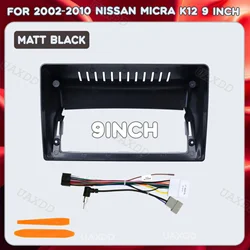 Enhanced Car Frame Fascia for 9 - Inch Automotive Center Console Dashboard Panel (For 02 - 10 Micra K12)