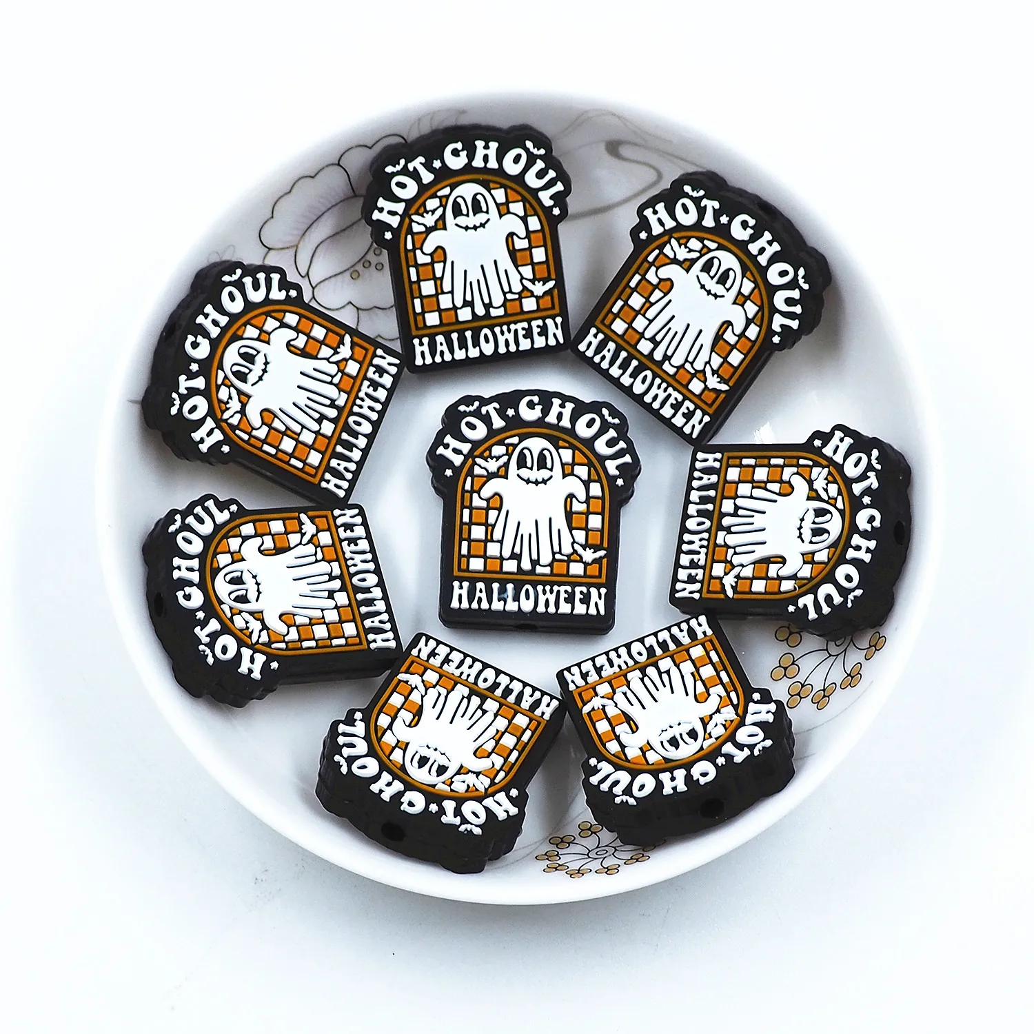 Chenkai-50PCS-Ghost-Silicone-Focal-Beads-For-Beadable-Pen-Halloween ...