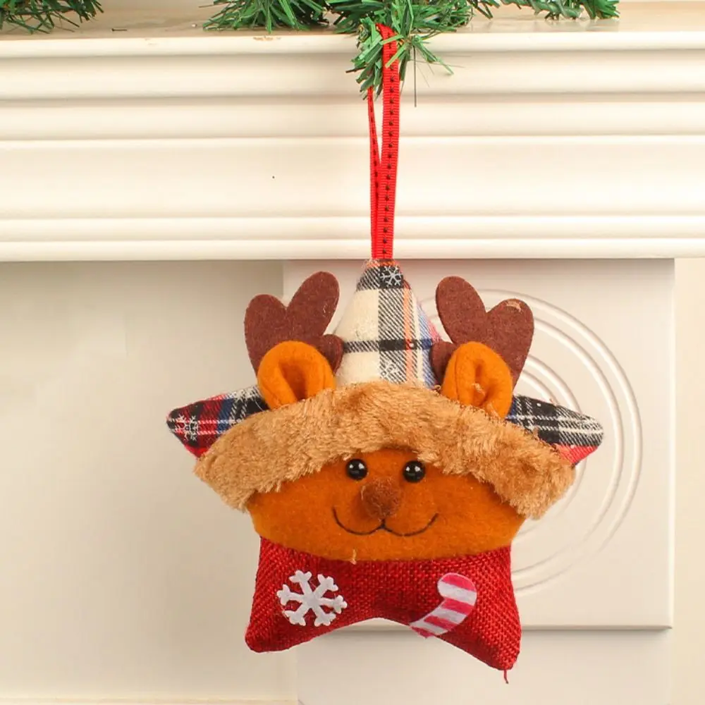 Decorative Elk Christmas Santa Pendant Santa Claus Snowman Christmas Tree Pendant Snowman Hanging Xmas Tree Pendant New Year
