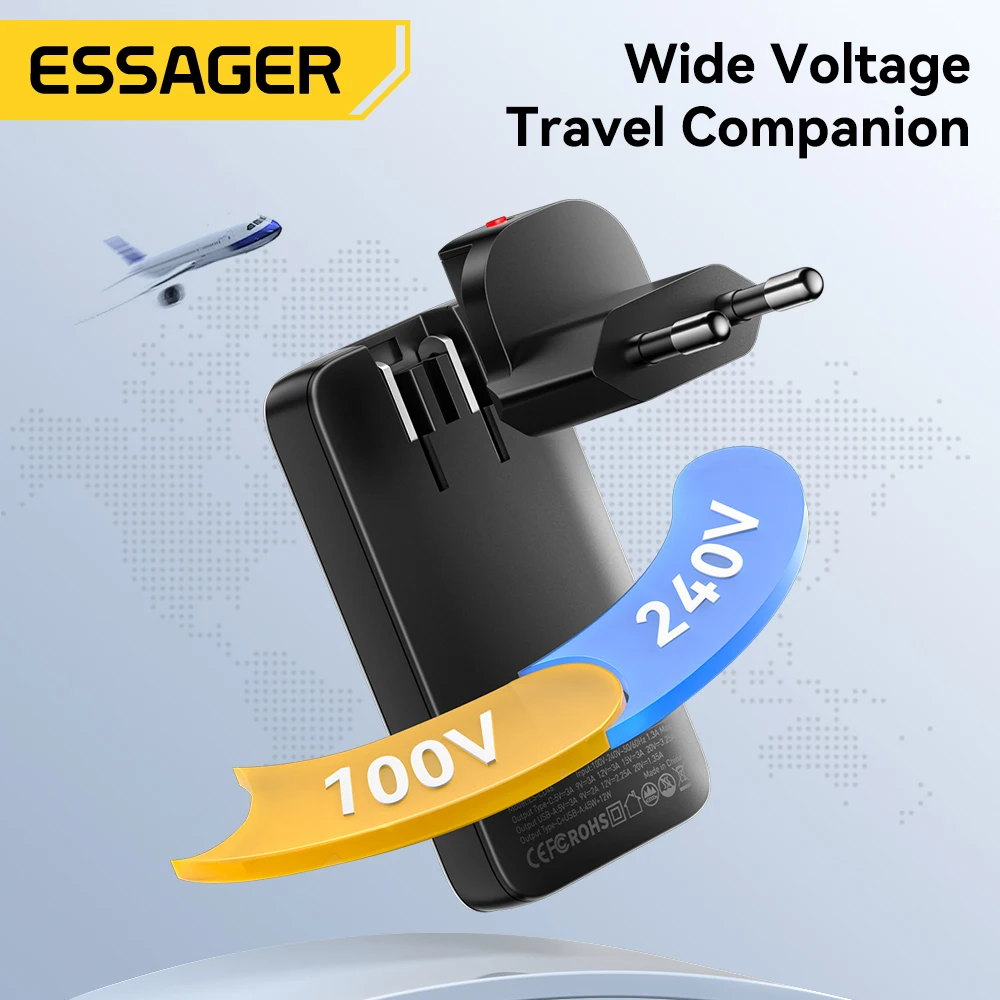 Essager Ultra Thin 65W GaN Travel Charger Quick Charge 4.0 thumbnail 8