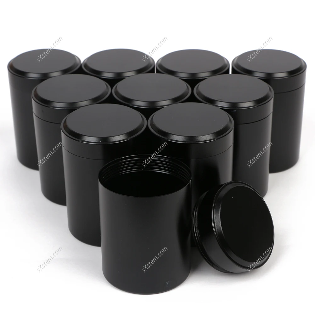 10pcs Black Portable Stash Jarairtight Smell Proof Durable Multiuse