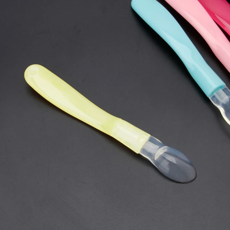 Baby Spoon Baby Rice Paste Spoon Food Training Supplementary Feeding Tableware Water Feeder G99C baby feeding spoon