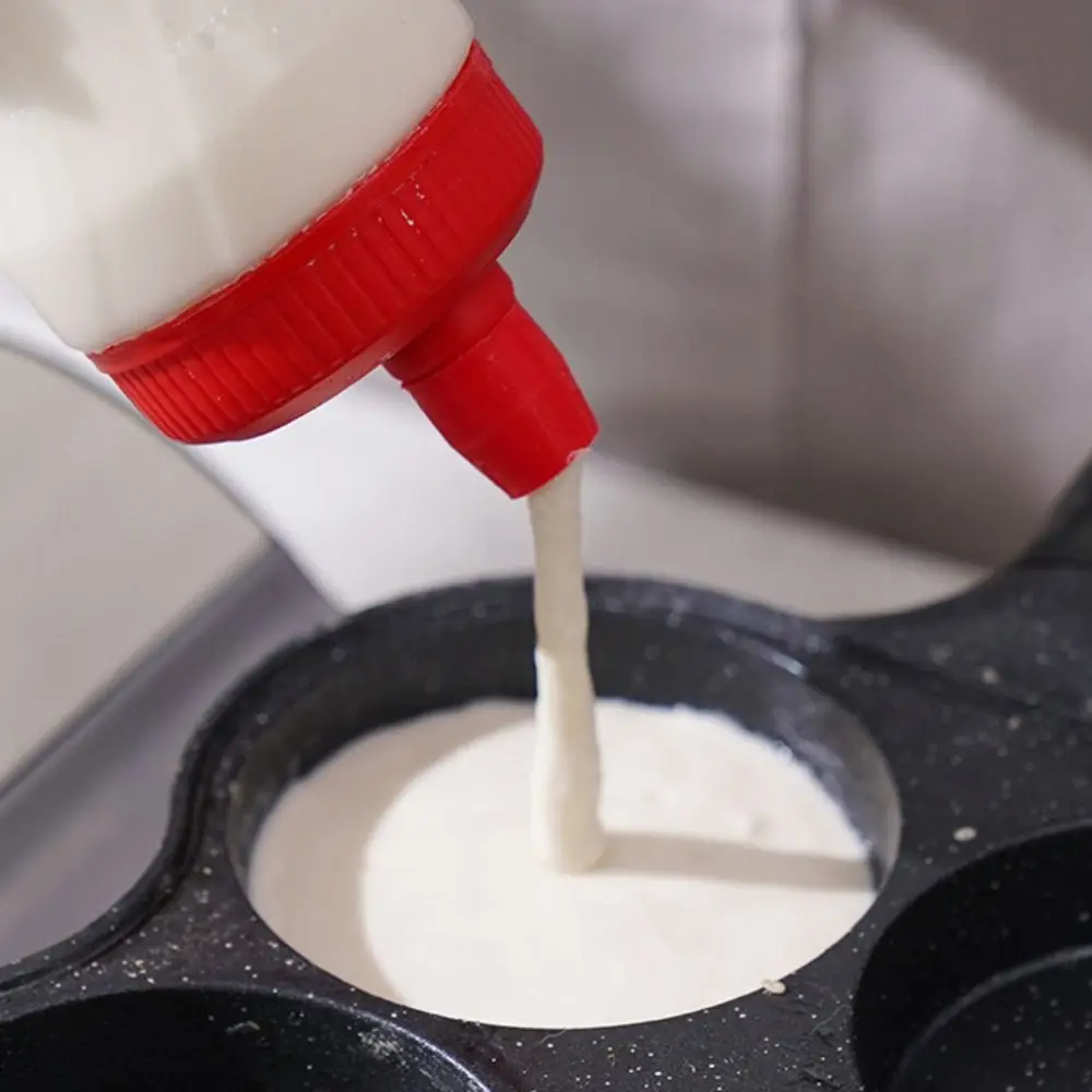 With Lid Pancake Dispenser 700ml Visible Bottle Body Batter Mixing Bottle Plastic Large Capacity Sauce Pancake