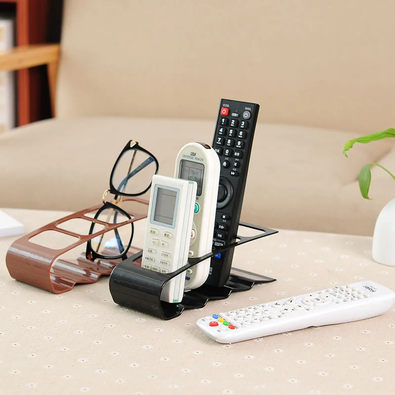 Organizzatore per Telecomandi a 4 Scomparti, Portaoggetti Creativo da Scrivania, Supporto in Plastica Multiuso per Scrivania - immagine 2
