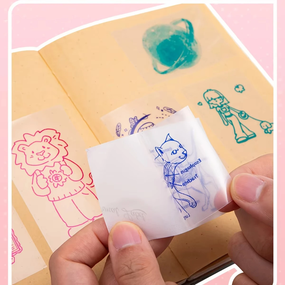 미니 프린터용 생생한 투명 필름, 저널에 적합한 열전사 용지, 휴대용 디자인, 다채로운 패턴 미니 프린터