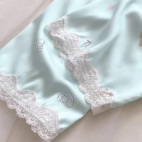 Korean Cartoon Little Bear Sweet Women's 2pc Pajamas Kawaii Cute Simple Y2k Lace Sleepwear 2024 New Autumn Short Sleeve+pant Set - Image 3