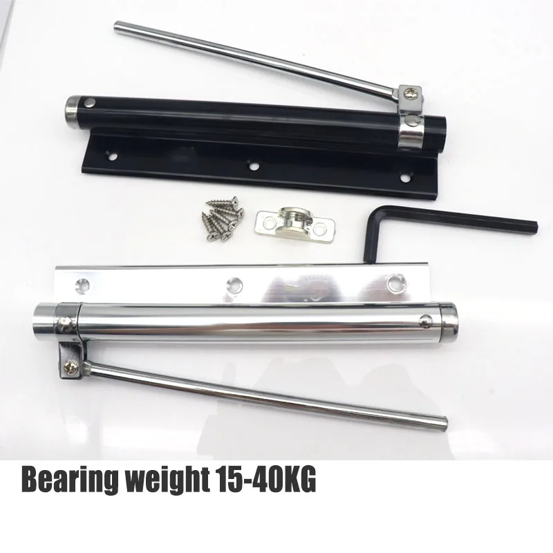 15-40KG Large Simple Spring Automatic Door Closer Hinge Black/silver Household Light Door Closer Adjustable