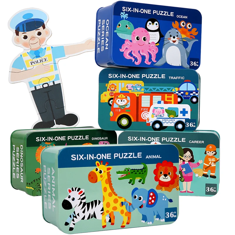 Wooden Puzzle Toys Montessori Toys for Baby 1 2 3 Years Old Alphabet Number Shape Matching Games