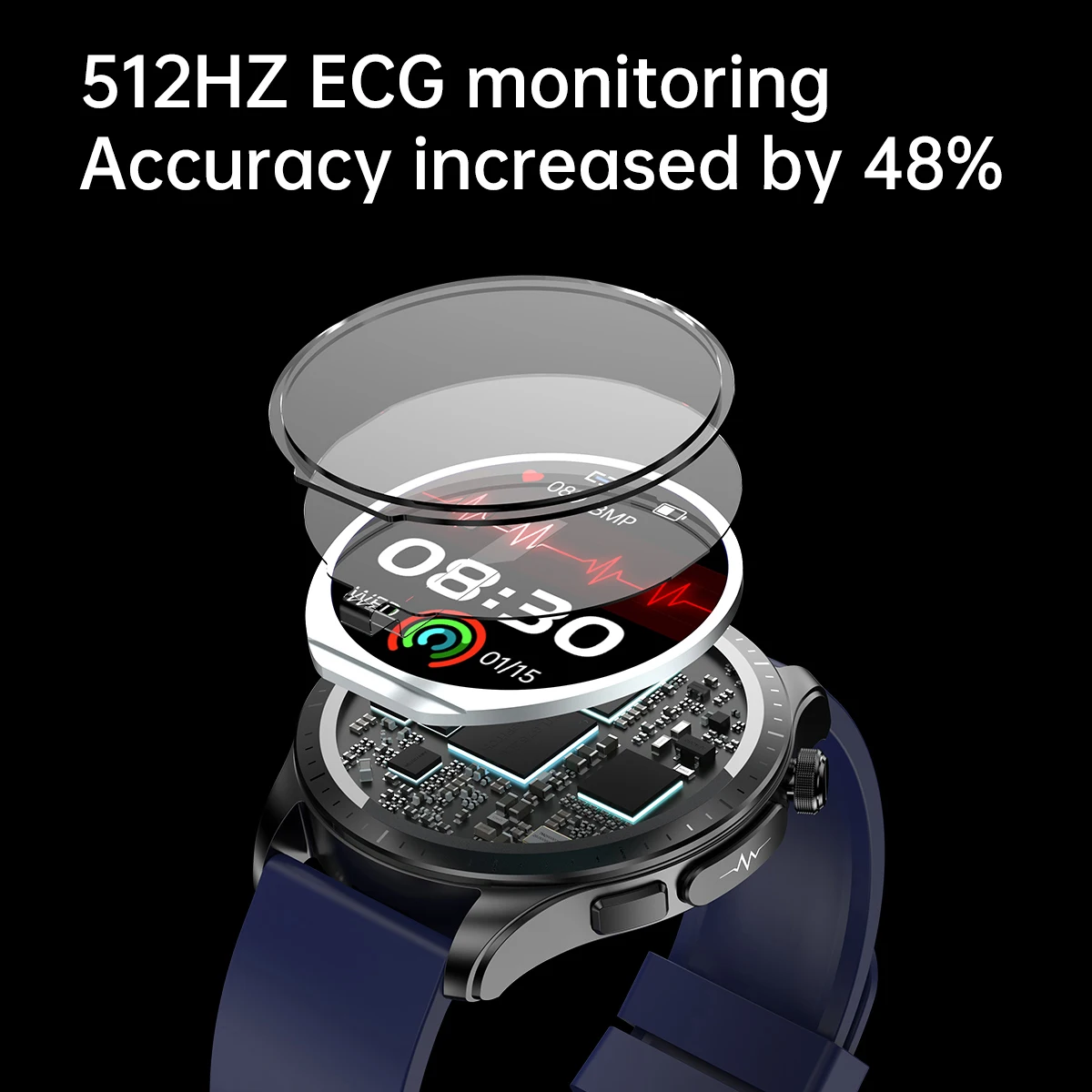 LIGE Ʈ ð ECG + PPG  Ʈ ġ  ü  ǰ ð IP68  Smartwatch