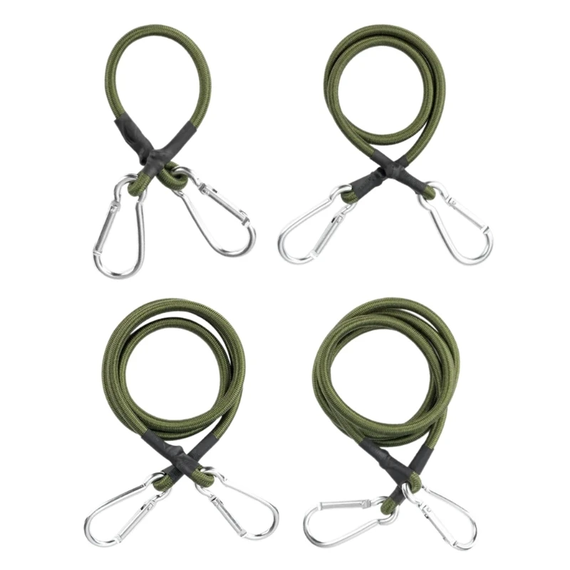 

Elastic Straps with Carabiner Hook Heavy Duty Bungee Cord Camping Accessories Dropship