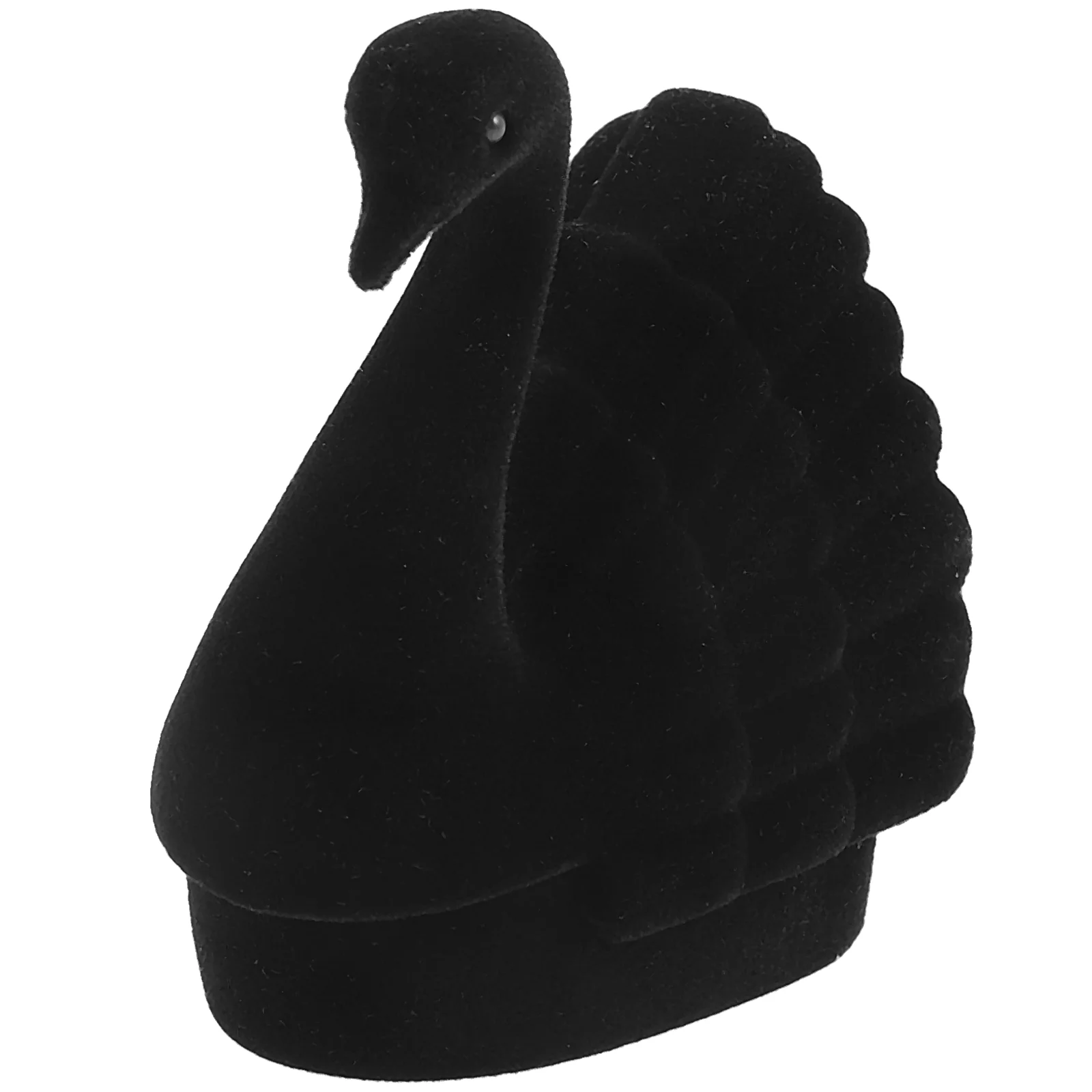 Small Storage Swan Jewelry Box Miss Travel Boxes Ring Case Flannel Earring Organizer